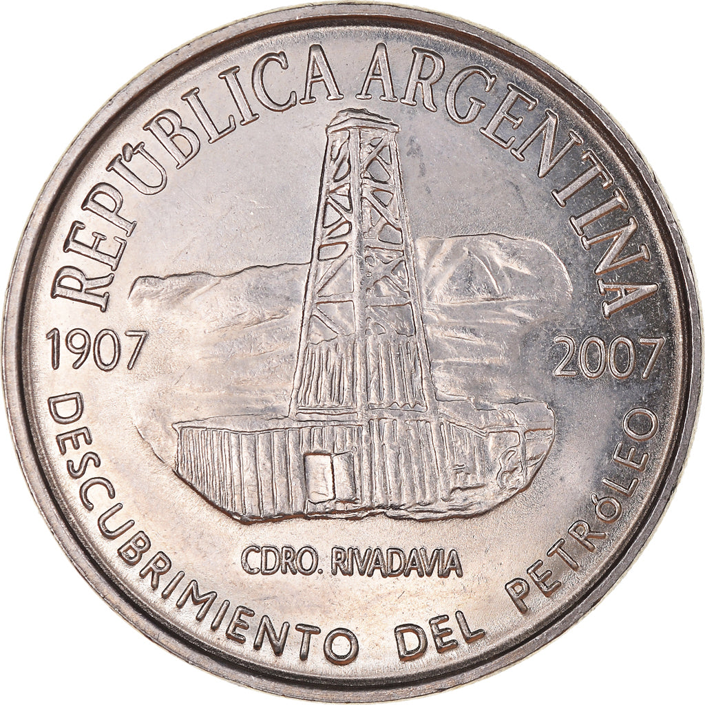 Coin, Argentina, 2 Pesos, 2007, MS(63), Copper-nickel, KM:145