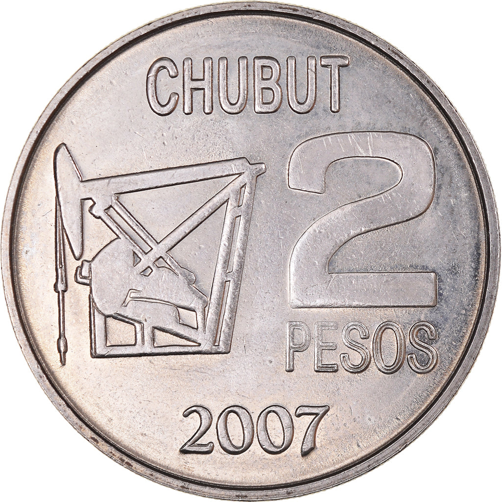 Coin, Argentina, 2 Pesos, 2007, MS(63), Copper-nickel, KM:145