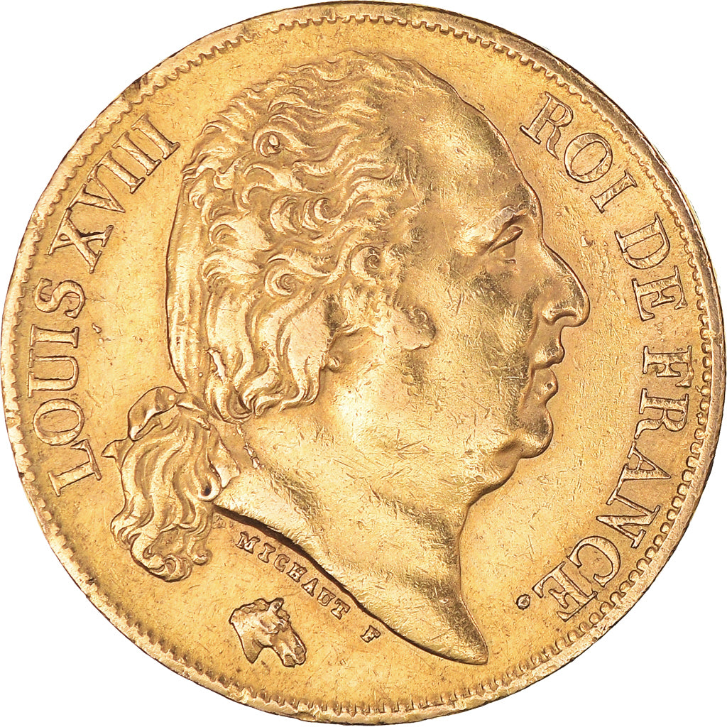 Monnaie, France, Louis XVIII, Louis XVIII, 20 Francs, 1824, Paris, TTB, Or