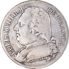 Moneta, Francia, Louis XVIII, Louis XVIII, 5 Francs, 1814, Bayonne, MB, Argento