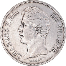 Coin, France, Charles X, 5 Francs, 1830, Rouen, EF(40-45), Silver, KM:728.2