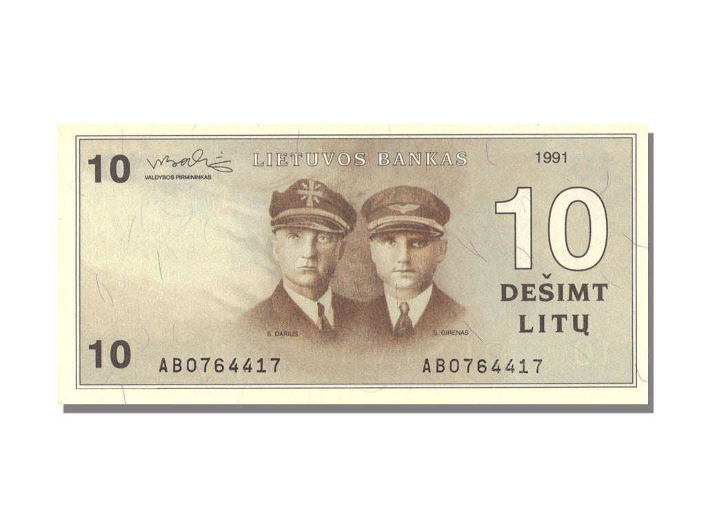 Lithuania, 10 Litu, 1991, UNC(65-70)