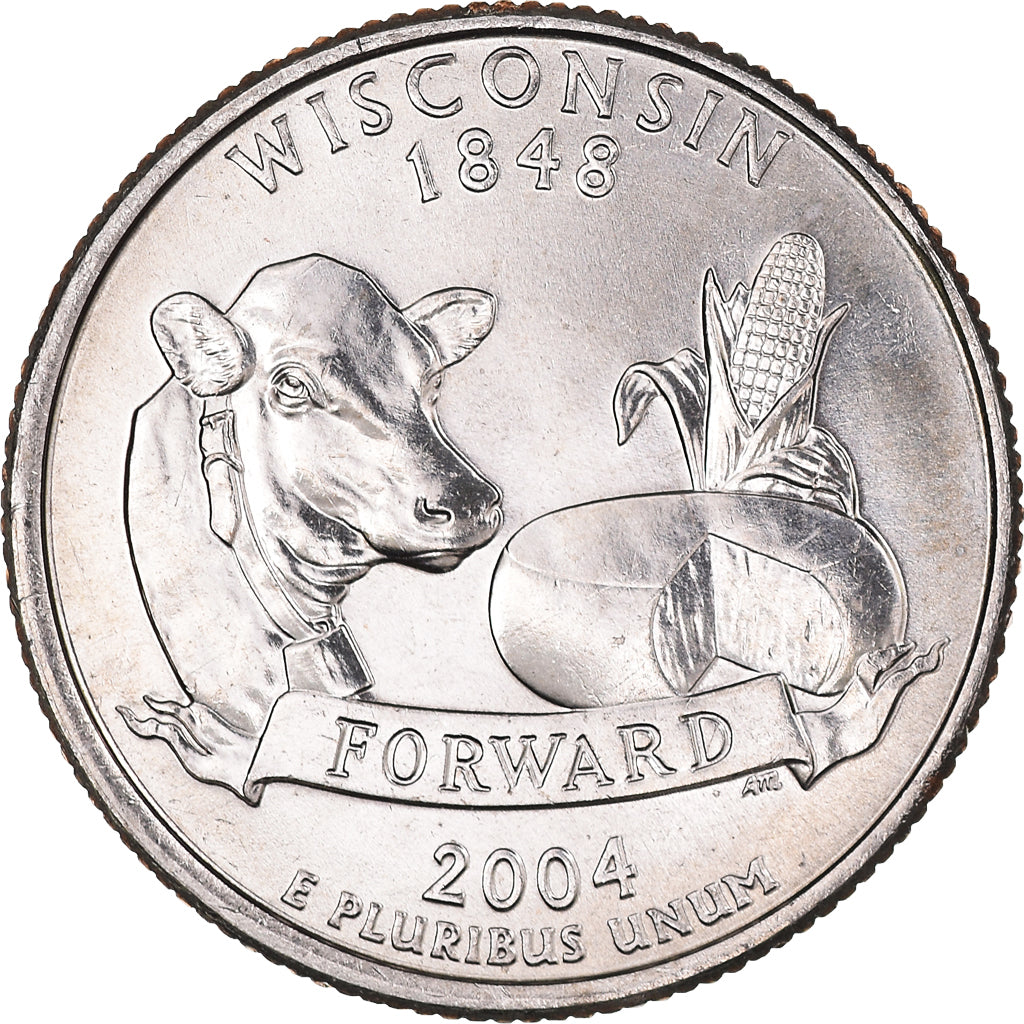 Coin, United States, Quarter Dollar, Quarter, 2004, U.S. Mint, Philadelphia