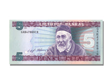 Lithuania, 5 Litai, 1993, KM #55a, UNC(65-70), GAB