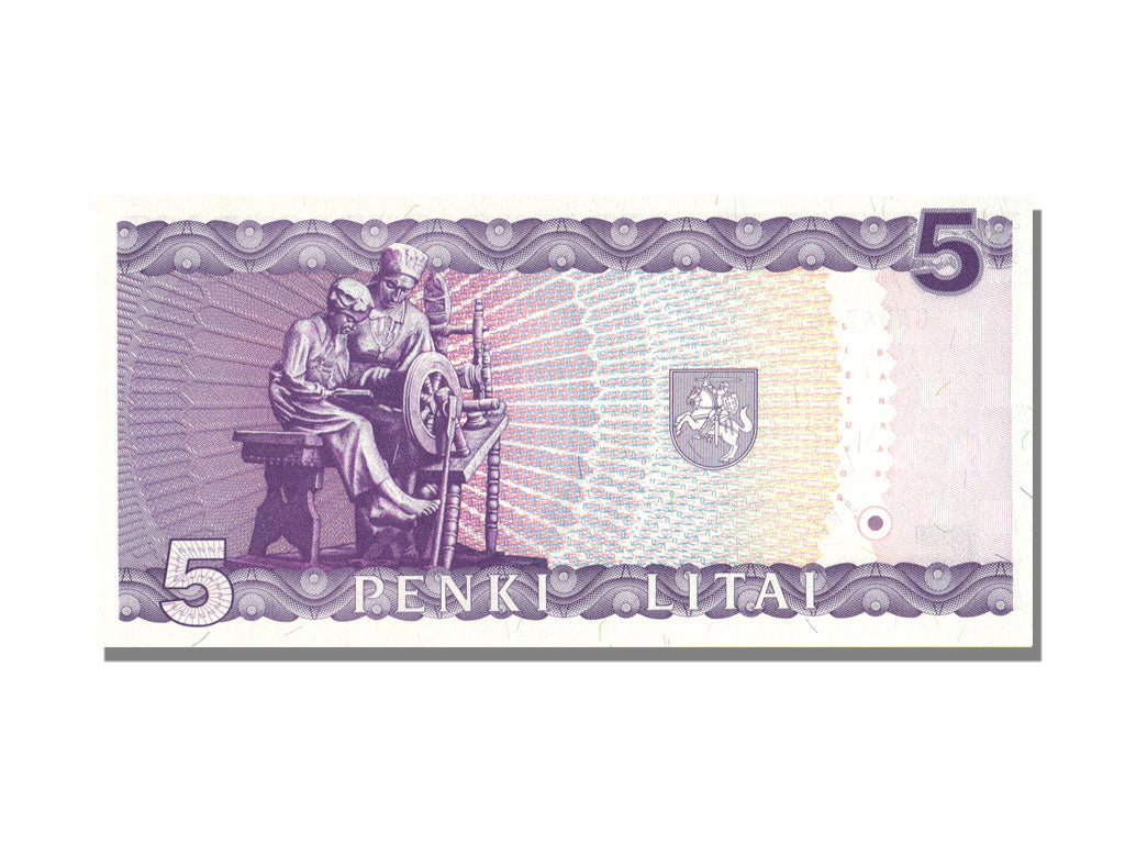 Lithuania, 5 Litai, 1993, KM #55a, UNC(65-70), GAB