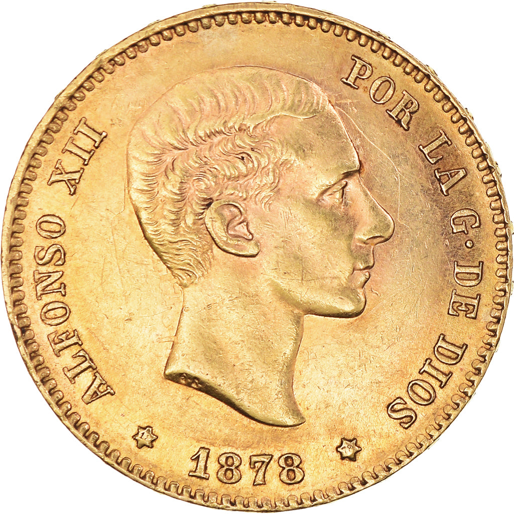 Moneda, España, Alfonso XII, 25 Pesetas, 1878, Madrid, EBC, Oro, KM:673