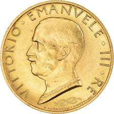 Coin, Italy, Vittorio Emanuele III, 100 Lire, 1931, Rome, MS(63), Gold, KM:72