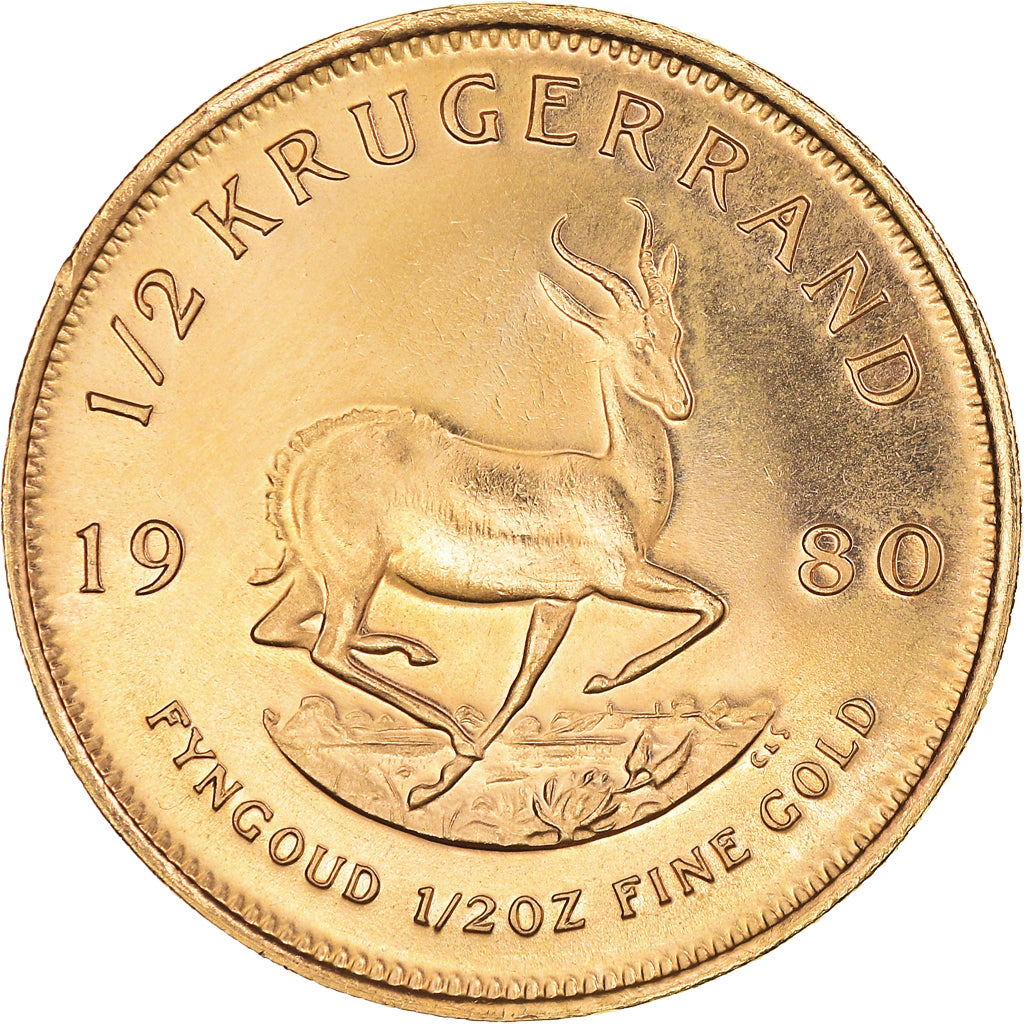 Monnaie, Afrique du Sud, 1/2 Krugerrand, 1980, SUP+, Or, KM:107