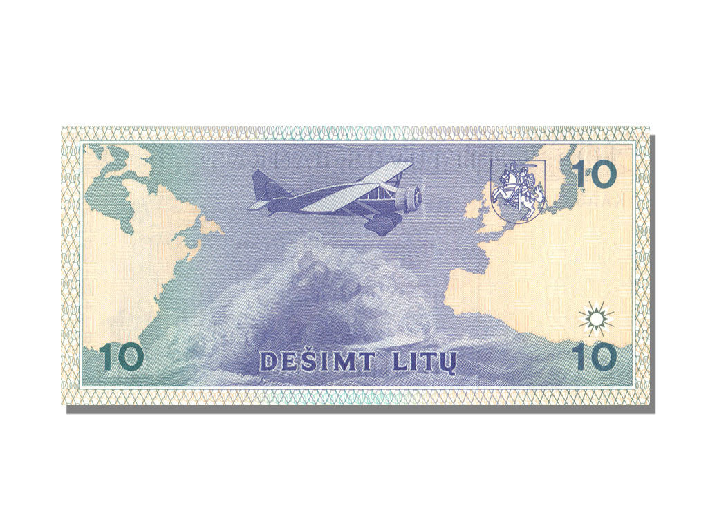 Billete, 10 Litu, 1993, Lituania, UNC