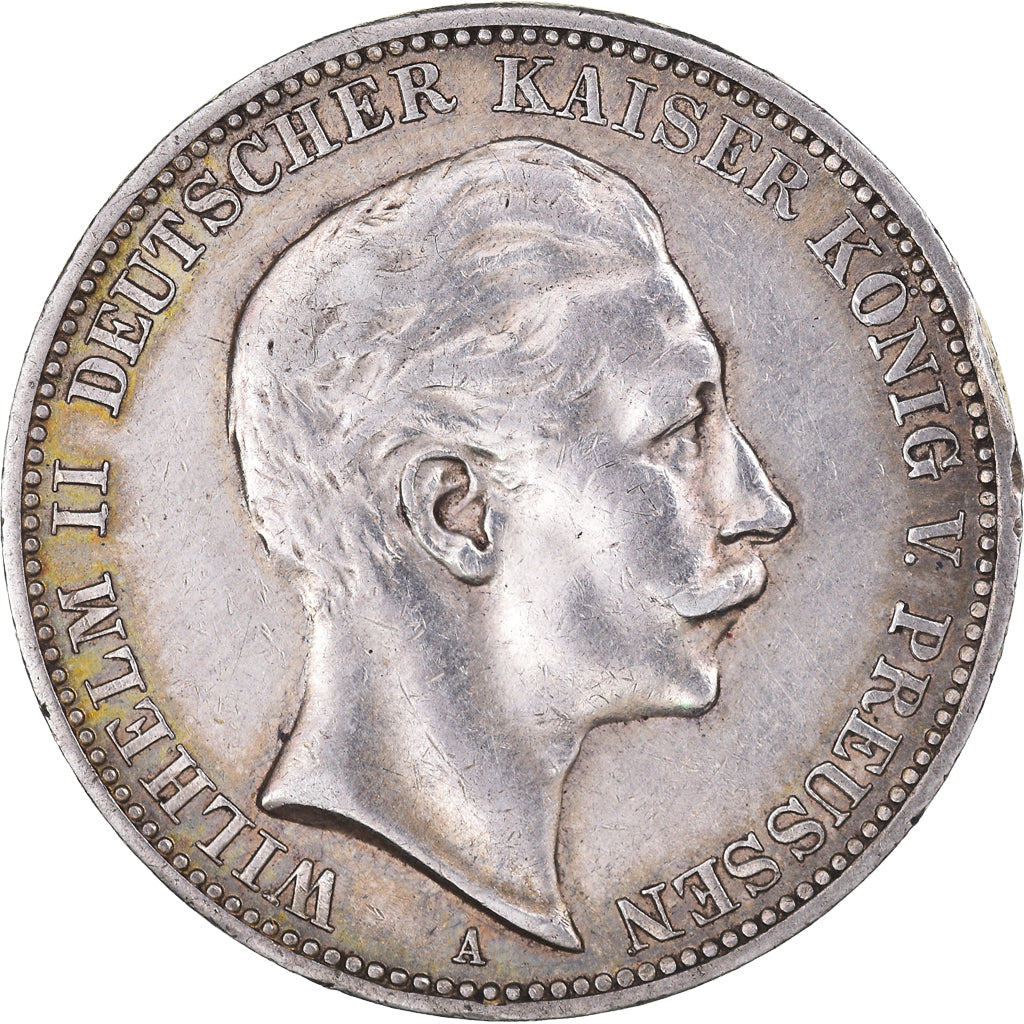 Moeda, Estados Alemães, PRUSSIA, Wilhelm II, 3 Mark, 1910, Berlin, AU(50-53)