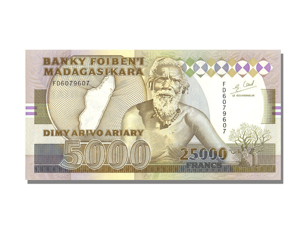 Madagascar, 5000 Ariary – 25 000 Francs, UNC(65-70), FD