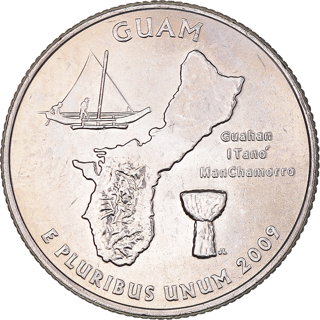 Moneda, Estados Unidos, Quarter Dollar, Quarter, 2009, U.S. Mint, Denver, Guam