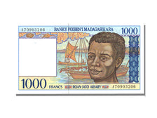 Madagascar, 1000 Francs = 200 Ariary, KM #76a, UNC(65-70), A