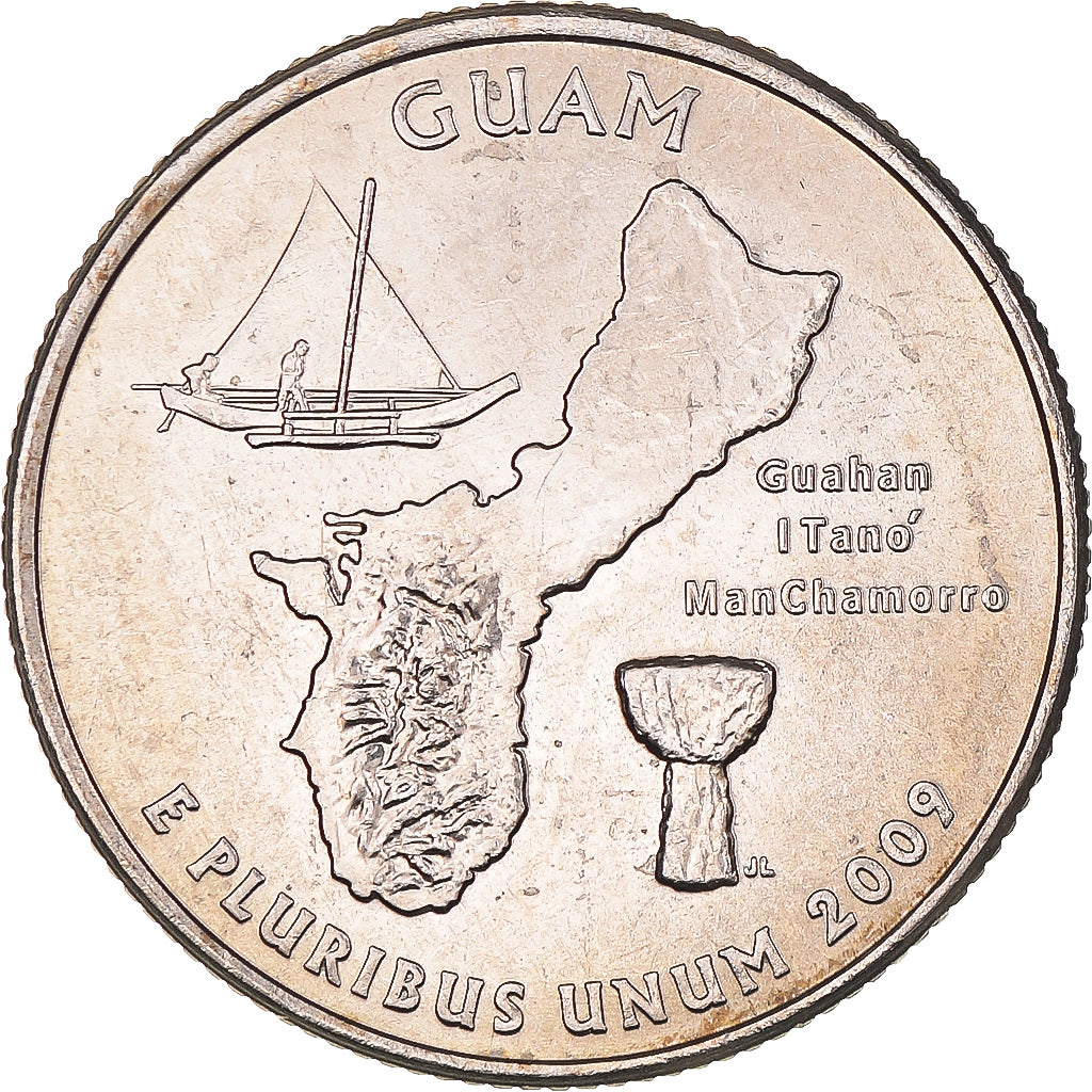 Coin, United States, Quarter Dollar, Quarter, 2009, U.S. Mint, Denver, Guam