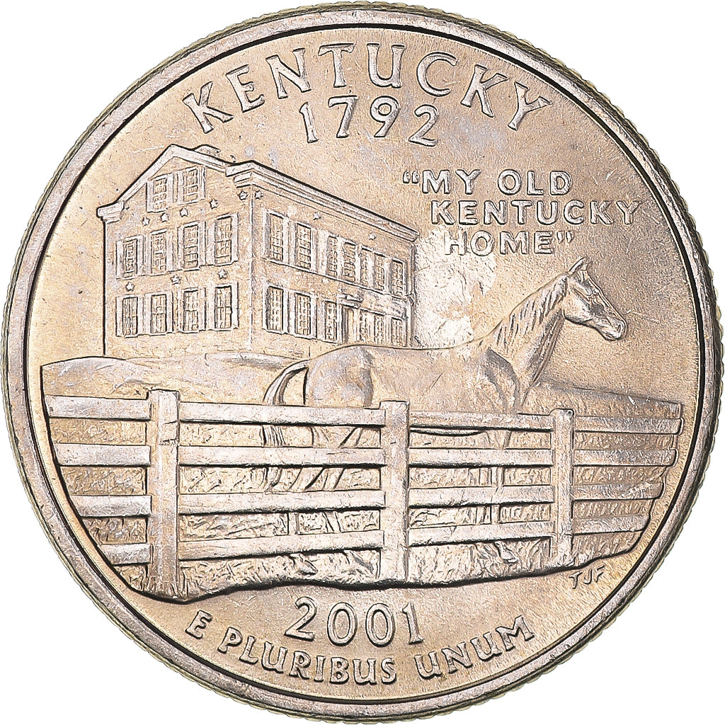 Moneta, USA, Quarter Dollar, Quarter, 2001, U.S. Mint, Philadelphia, Kentucky