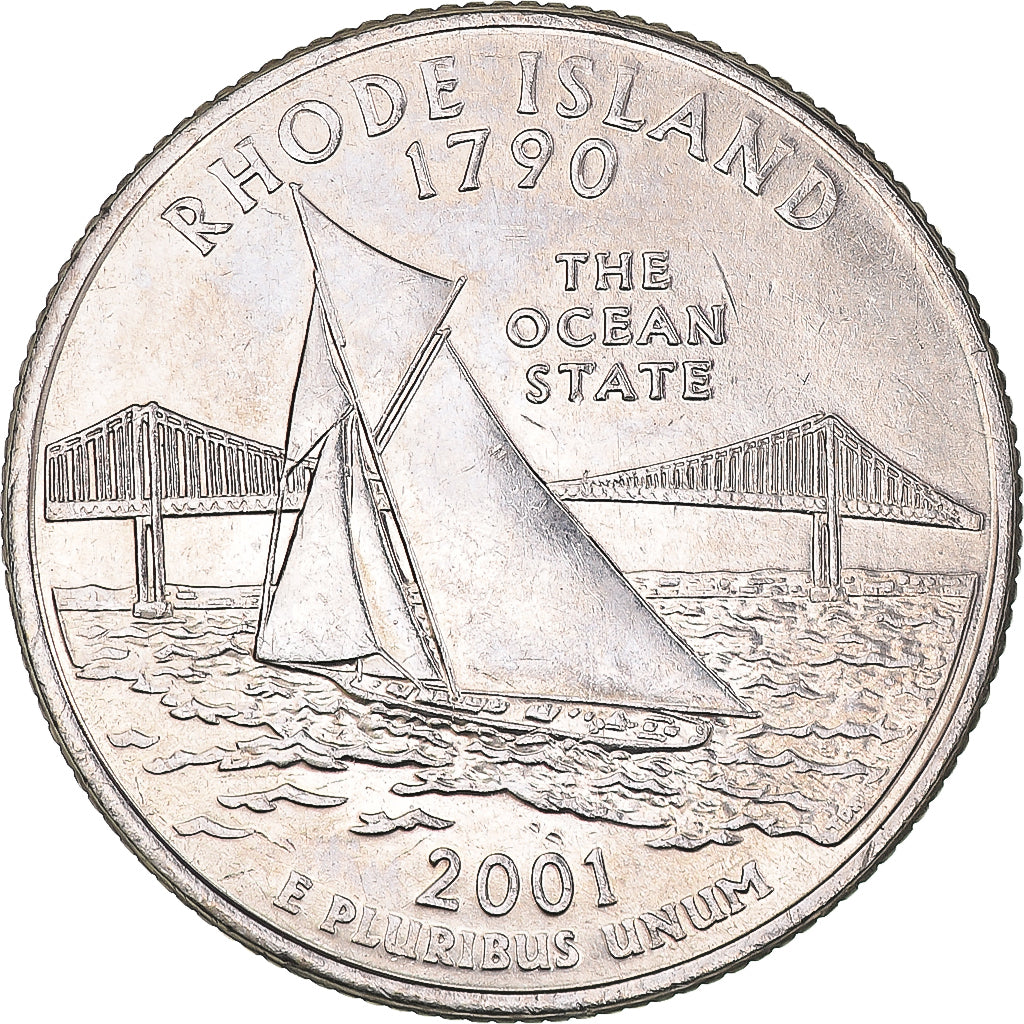 Monnaie, États-Unis, Quarter Dollar, Quarter, 2001, U.S. Mint, Denver, Rhode