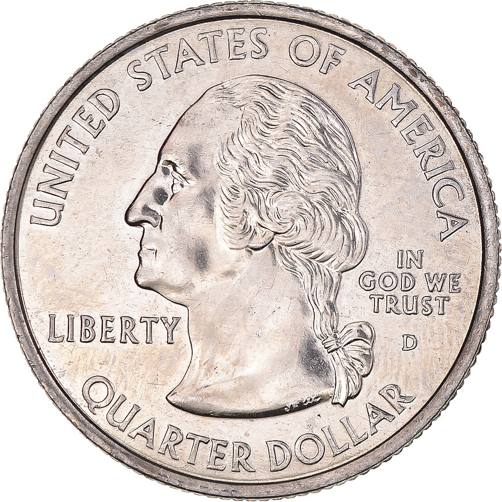 Coin, United States, Quarter Dollar, Quarter, 2002, U.S. Mint, Denver, Tennessee