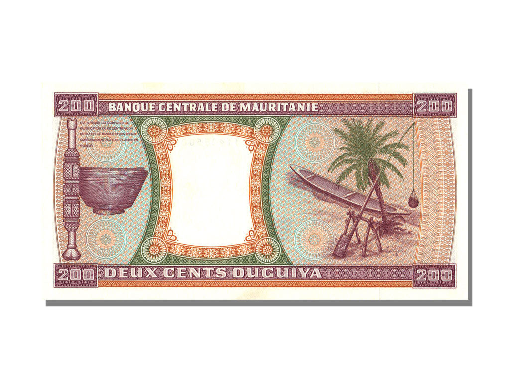 Mauritania, 200 Ouguiya, 1985, KM #5b, 1985-11-28, UNC(65-70), P 005