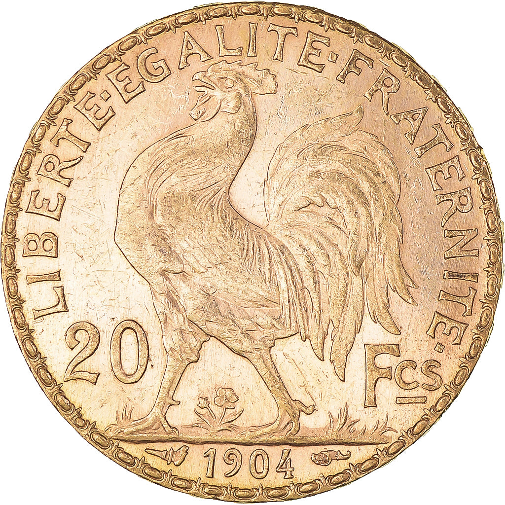 Münze, Frankreich, Marianne, 20 Francs, 1904, Paris, Coq, VZ, Gold, KM:847