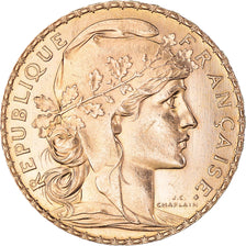 Monnaie, France, Marianne, 20 Francs, 1908, Paris, Coq, SPL, Or, Gadoury:1064a