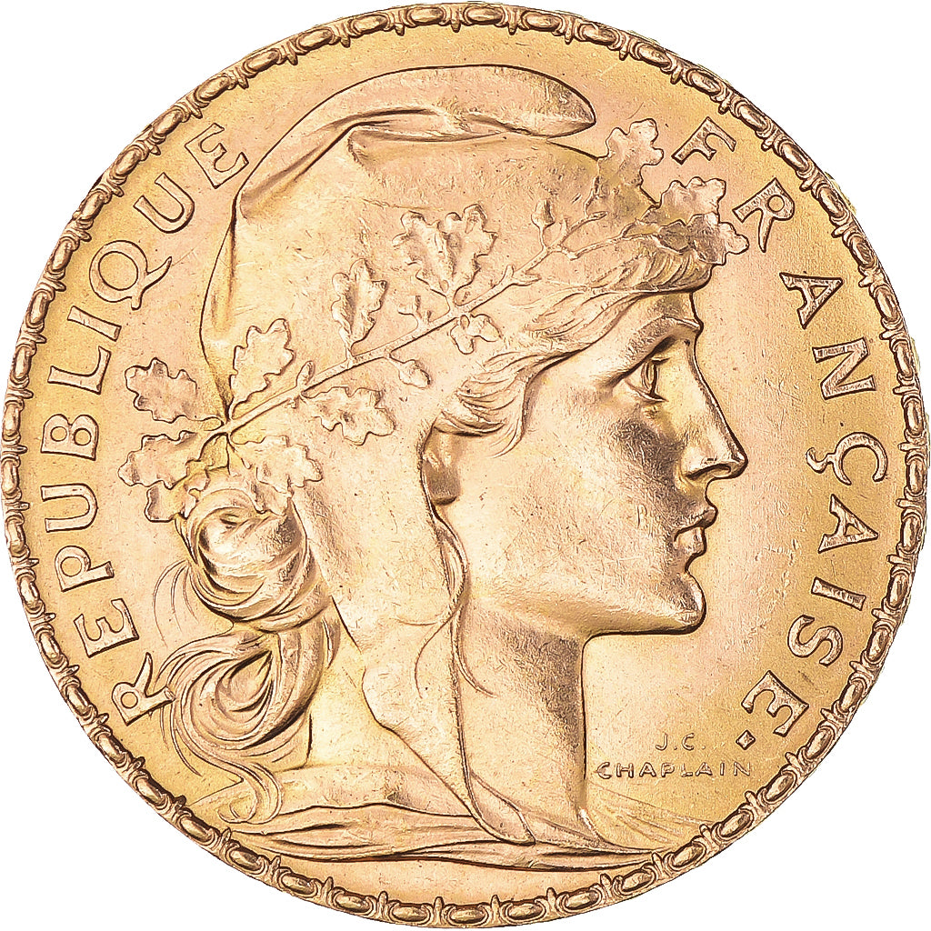 Monnaie, France, Marianne, 20 Francs, 1908, Paris, Coq, SPL, Or, Gadoury:1064a
