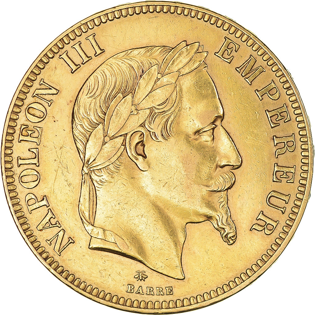 Moneta, Francja, Napoleon III, Napoléon III, 100 Francs, 1862, Paris
