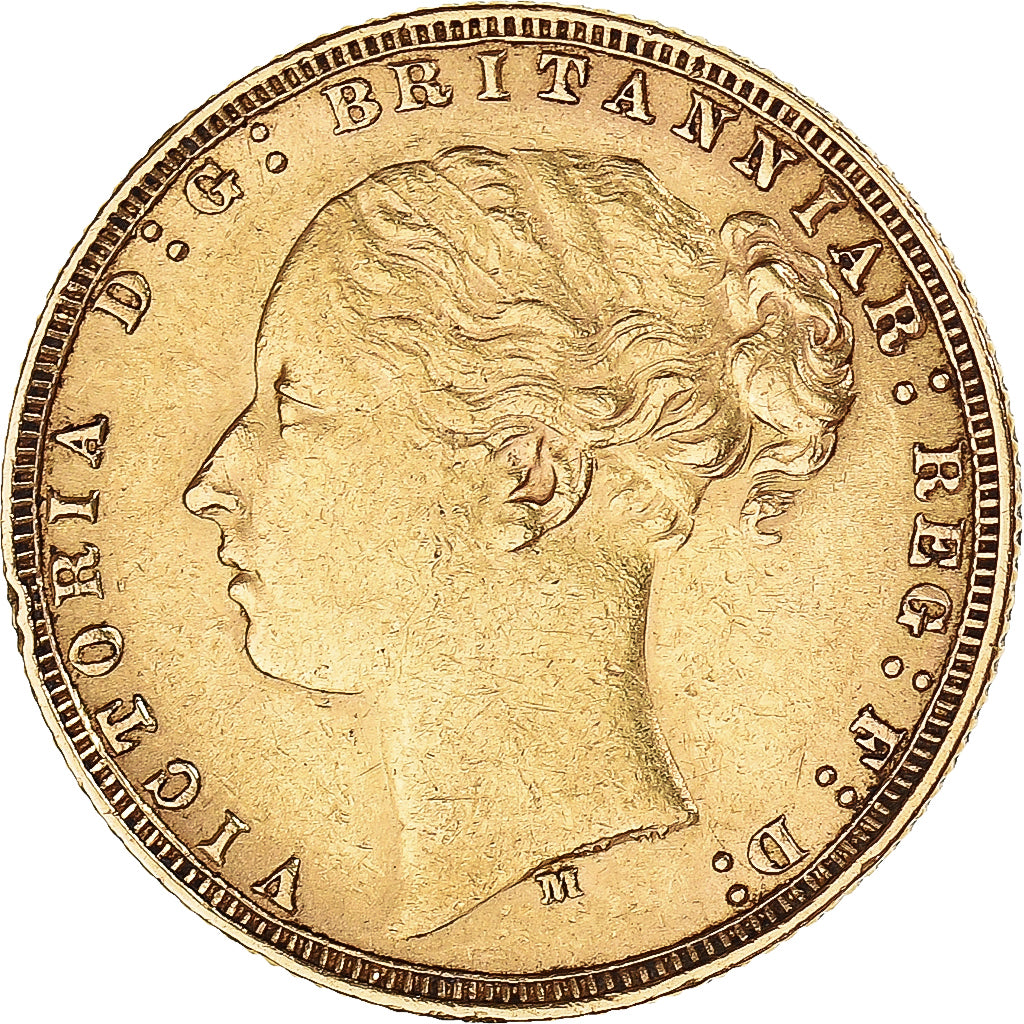 Monnaie, Australie, Victoria, Souverain, Sovereign, 1874, Melbourne, SUP, Or