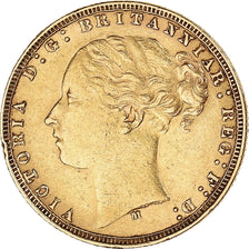 Monnaie, Australie, Victoria, Souverain, Sovereign, 1874, Melbourne, SUP, Or