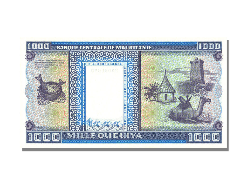 Mauritania, 1000 Ouguiya, 1974, KM #7b, 1985-11-28, UNC(65-70), F 010