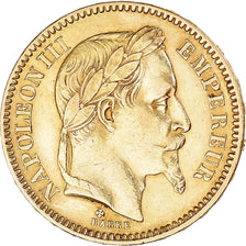 Moeda, França, Napoleon III, Napoléon III, 20 Francs, 1863, Strasbourg