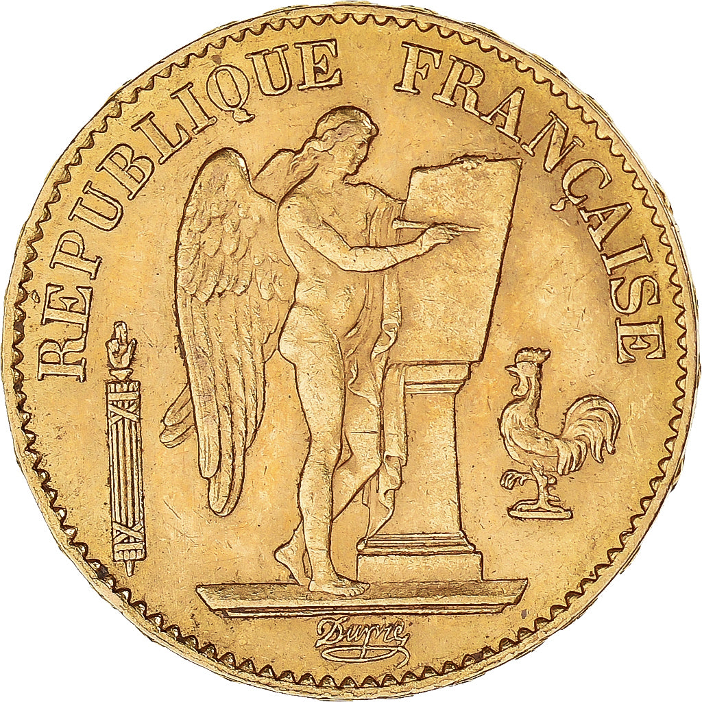 Coin, France, Génie, 20 Francs, 1877, Paris, AU(50-53), Gold, KM:825