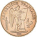 Moneda, Francia, Génie, 20 Francs, 1893, Paris, MBC+, Oro, KM:825, Gadoury:1063
