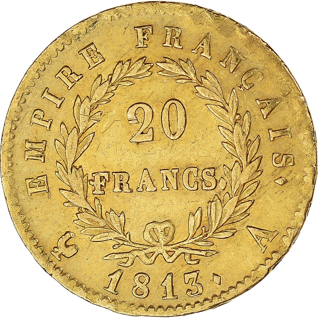 Moneda, Francia, Napoléon I, 20 Francs, 1813, Paris, BC+, Oro, KM:695.1