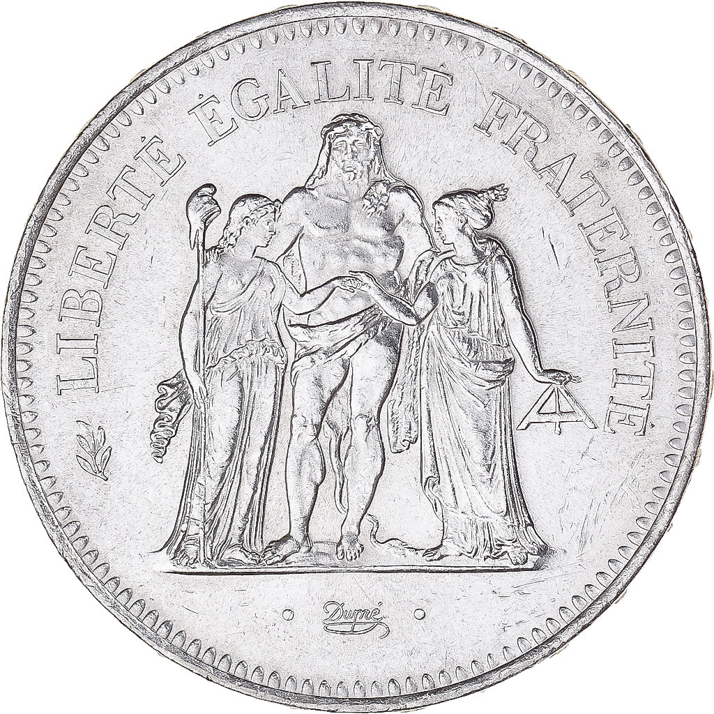 Coin, France, Hercule, 50 Francs, 1978, Paris, MS(63), Silver, KM:941.1