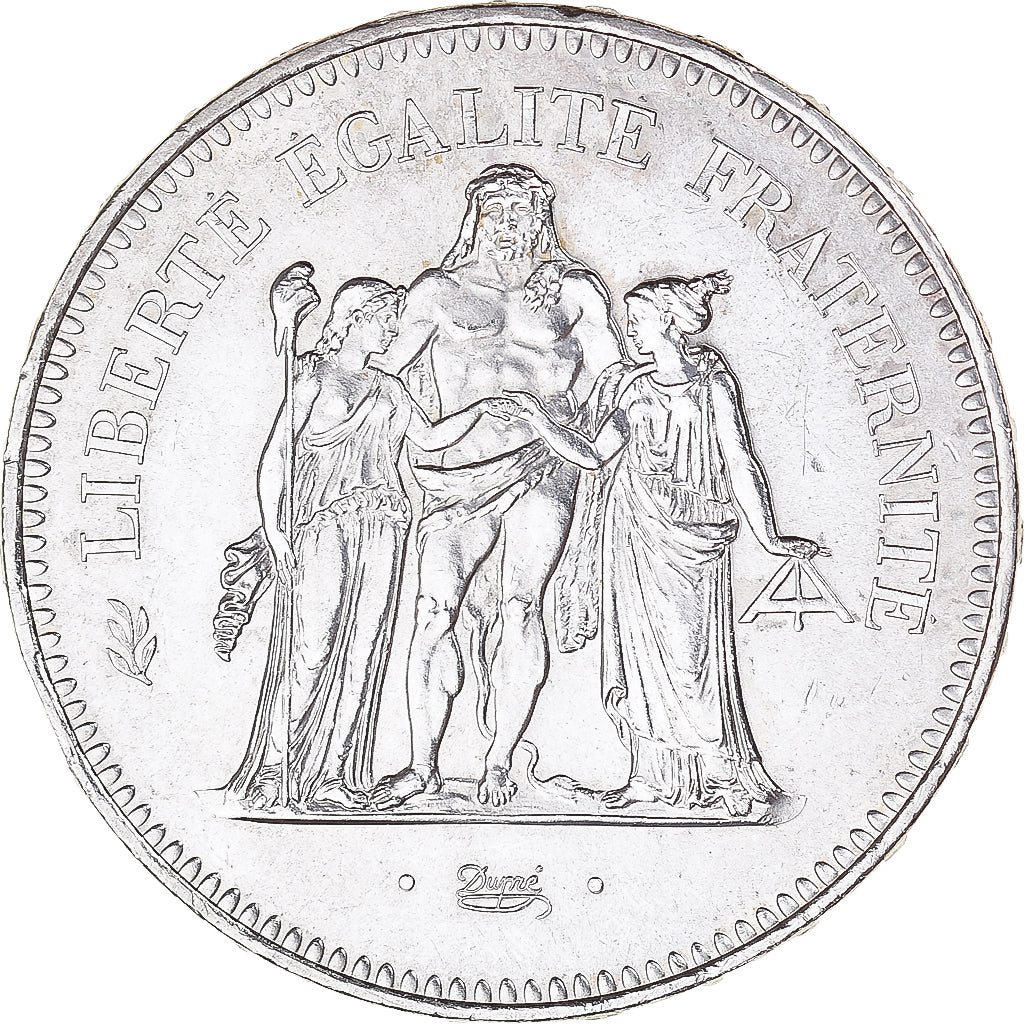 Coin, France, Hercule, 50 Francs, 1979, Paris, MS(63), Silver, KM:941.1