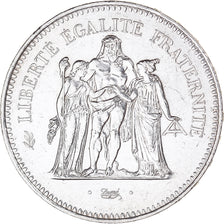 Moeda, França, Hercule, 50 Francs, 1979, Paris, MS(63), Prata, KM:941.1
