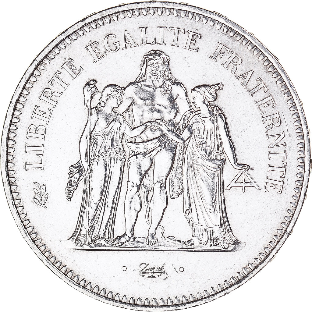 Coin, France, Hercule, 50 Francs, 1979, Paris, MS(63), Silver, KM:941.1