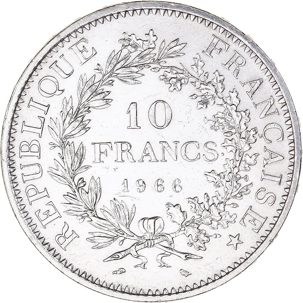 Coin, France, Hercule, 10 Francs, 1966, Paris, MS(63), Silver, KM:932
