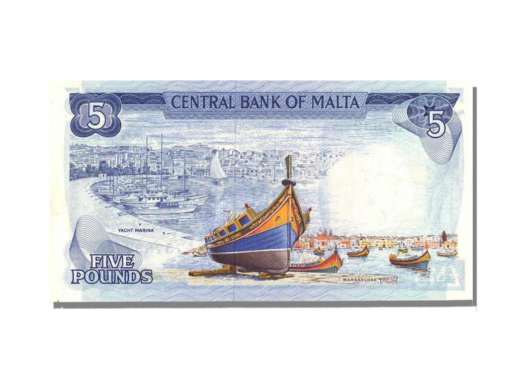 Malta, 5 Liri, 1967, UNC(65-70), B/17