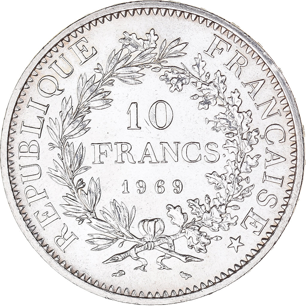 Coin, France, Hercule, 10 Francs, 1969, Paris, MS(63), Silver, KM:932