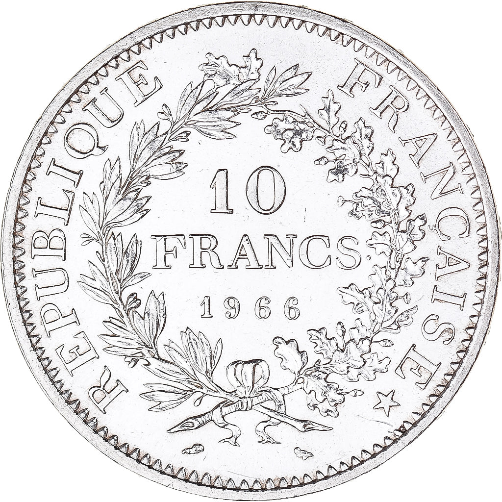 Coin, France, Hercule, 10 Francs, 1966, Paris, MS(63), Silver, KM:932