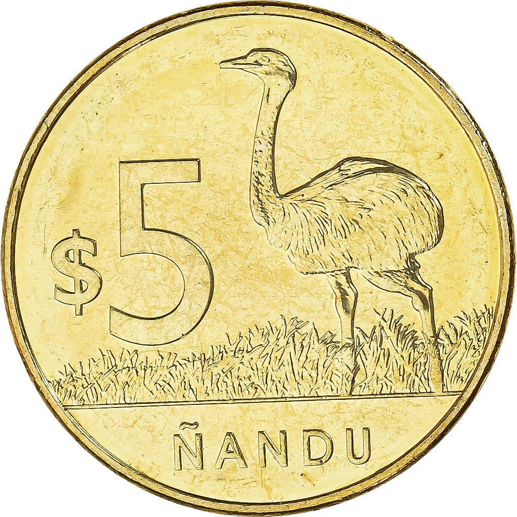 Münze, Uruguay, 5 Pesos Uruguayos, 2011, UNZ, Brass plated steel, KM:137