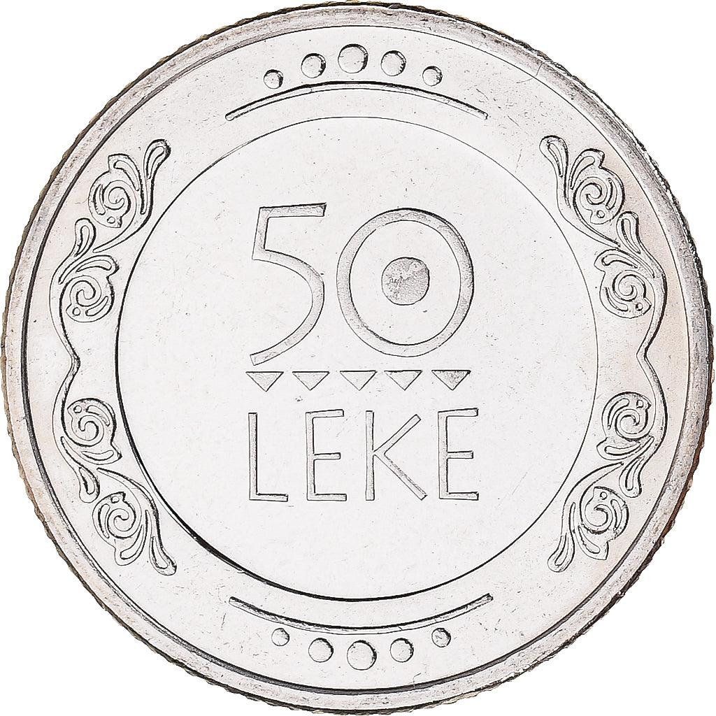 Coin, Albania, 50 Lekë, 2004, MS(63), Copper-nickel, KM:91