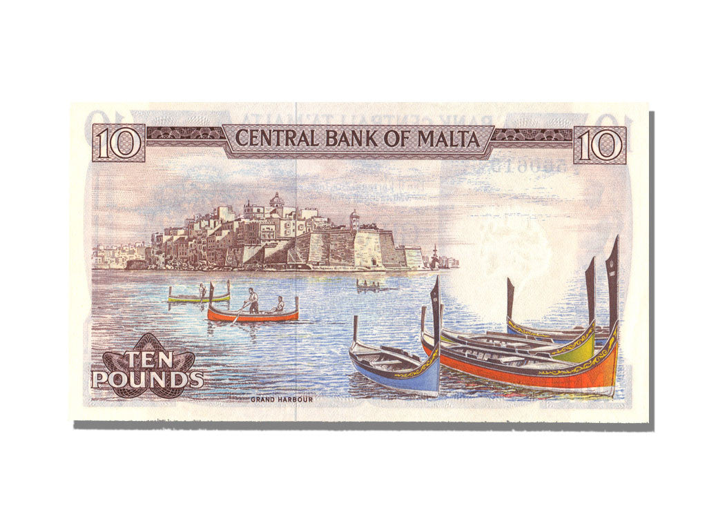 Geldschein, Malta, 10 Liri, 1967, UNZ