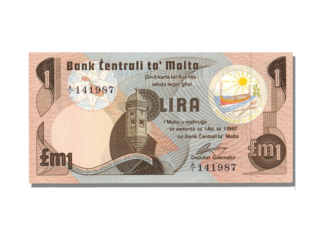 Malta, 1 Lira, 1967, UNC(65-70), A/1