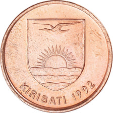Coin, Kiribati, Cent, 1992, MS(63), Bronze Plated Steel, KM:1a