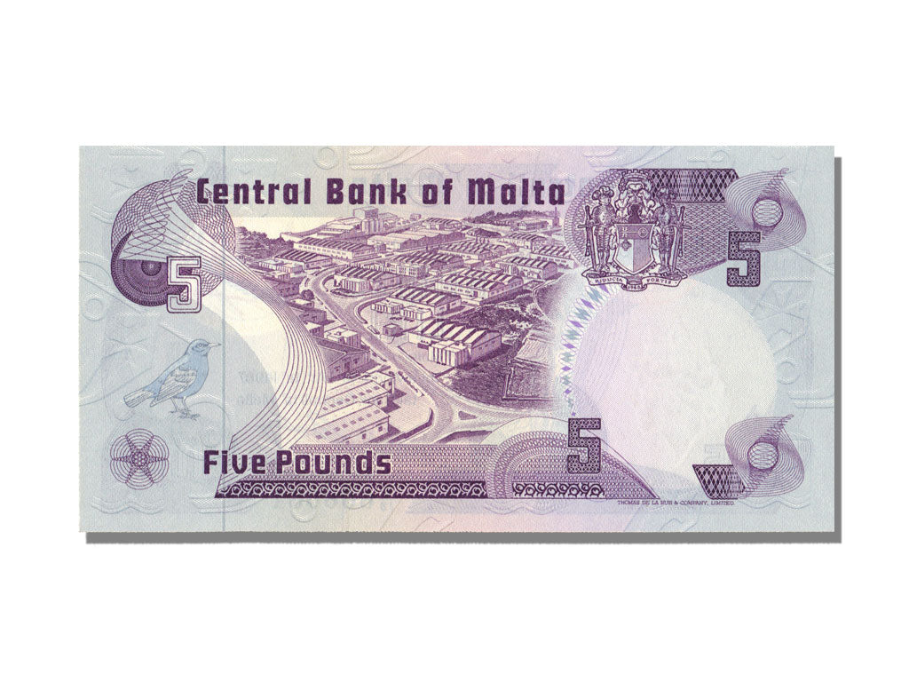 Malta, 5 Liri, 1967, KM #32f, UNC(65-70), B/18