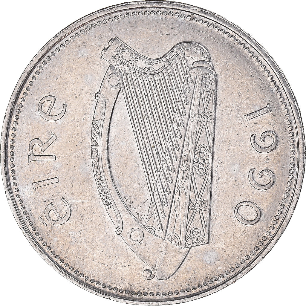 Moneta, REPUBBLICA D’IRLANDA, Punt, Pound, 1990, SPL-, Rame-nichel, KM:27