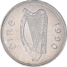 Moneta, REPUBBLICA D’IRLANDA, Punt, Pound, 1990, SPL-, Rame-nichel, KM:27