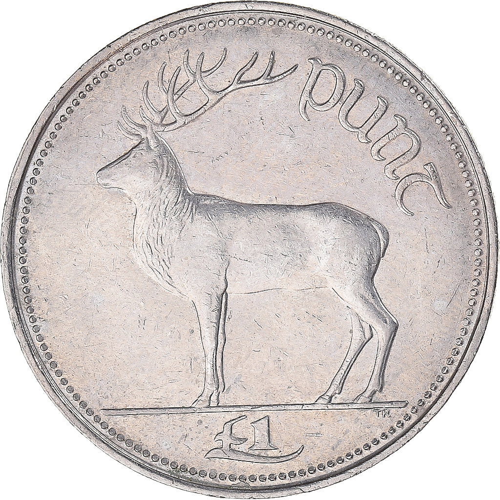 Moneta, REPUBBLICA D’IRLANDA, Punt, Pound, 1990, SPL-, Rame-nichel, KM:27